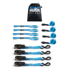 Load image into Gallery viewer, Mishimoto Medium-Duty Ratchet Tie-Down Kit (4-Pack) Blue