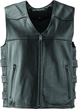 Load image into Gallery viewer, River Road Plains Leather Vest Black - 4XL