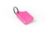 Rally Armor Pink Key Chain White Logo