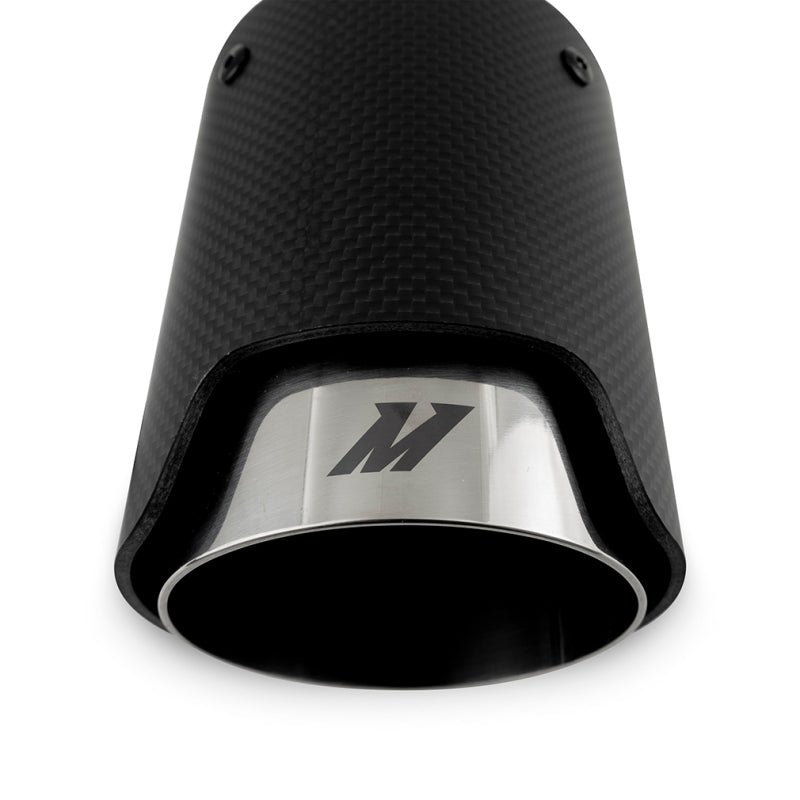 Mishimoto Carbon Fiber Muffler Tip 2.5in Inlet 3.5in Outlet M Polished