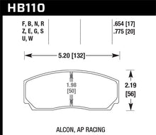 Load image into Gallery viewer, Hawk HPS 5.0 AP Racing w/ 0.654 Thickness Performance Street Brake Pads