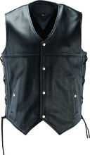 Load image into Gallery viewer, River Road Old Skool Leather Vest Black - 3XL