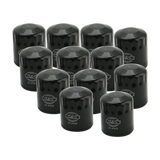 S&S Cycle 99-18 BT/2017+ M8/X-Wedge Black Oil Filter - 12 Pack