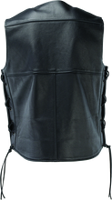 Load image into Gallery viewer, River Road Old Skool Leather Vest Black - Large