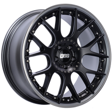 Load image into Gallery viewer, BBS CH-RII 20x9.5 5x112 ET25 Satin Black Center Platinum Lip SS Rim Prot Wheel -82mm PFS/Clip Req