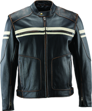 Load image into Gallery viewer, River Road Hoodlum Vintage Leather Jacket Black - Large