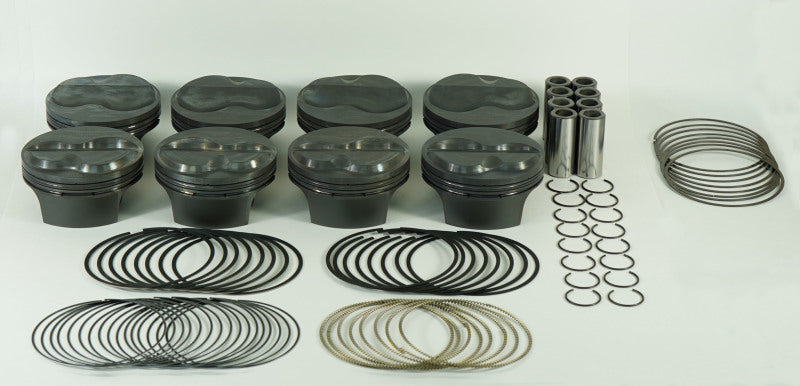 Mahle MS Chevrolet SB 395 Cid 4.165in Bore 3.625 Stroke 6.125 Rod 1.062R CH 4.0cc Pistons - Set of 8