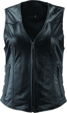 Load image into Gallery viewer, River Road Plains Leather Vest Black Womens - Small