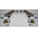 Granatelli 4.0in Stainless Steel Manual Dual Exhaust Cutout Kit w/Slip Fit & Band Clamps