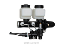 Load image into Gallery viewer, Wilwood Tandem Remote M/C Kit w L/H Brkt &amp; Prop Valve - 1in Bore Black