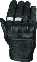 Load image into Gallery viewer, Speed and Strength Twist of Fate Leather Gloves Black/White - Small