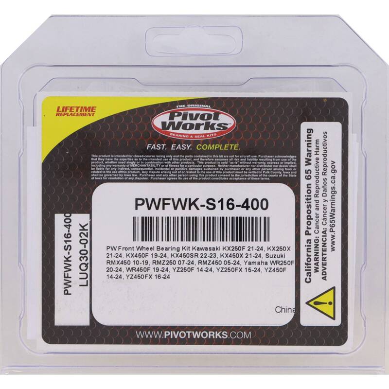 Pivot Works 21-23 Kawasaki KX250F PW Front Wheel Bearing Kit