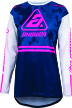 Load image into Gallery viewer, Answer 23 Arkon Trials Jersey Blue/White/Magenta Youth - Medium