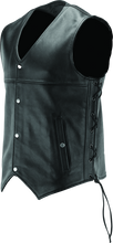 Load image into Gallery viewer, River Road Old Skool Leather Vest Black - Large