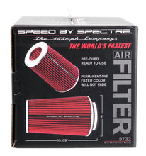 Load image into Gallery viewer, Spectre Adjustable Conical Air Filter 9-1/2in. Tall (Fits 3in. / 3-1/2in. / 4in. Tubes) - Red