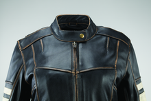 Load image into Gallery viewer, River Road Dame Vintage Leather Jacket Black Womens - Small