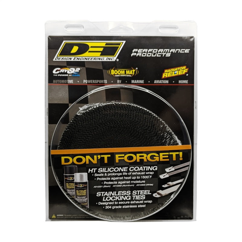 DEI Exhaust Wrap 2in x 50ft - Titanium - Black