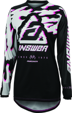 Load image into Gallery viewer, Answer 23.5 Syncron Meltdown Jersey Black/Magenta/Grey Womens - Small