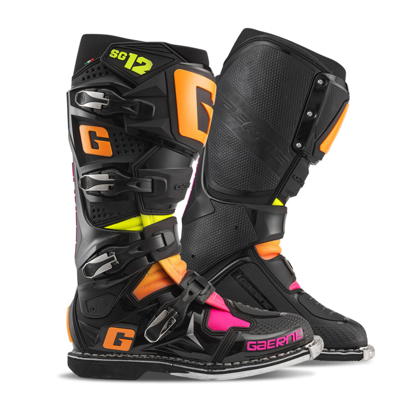 Gaerne SG12 Limited Edition Boot Black/Orange/Pink - Size 7