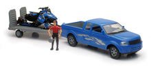 Load image into Gallery viewer, New Ray Toys Pickup with Polaris Switchback Snomobile and Figurine Set/ Scale - 1:18