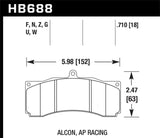 Hawk AP Racing/Alcon ER-1 Brake Pads