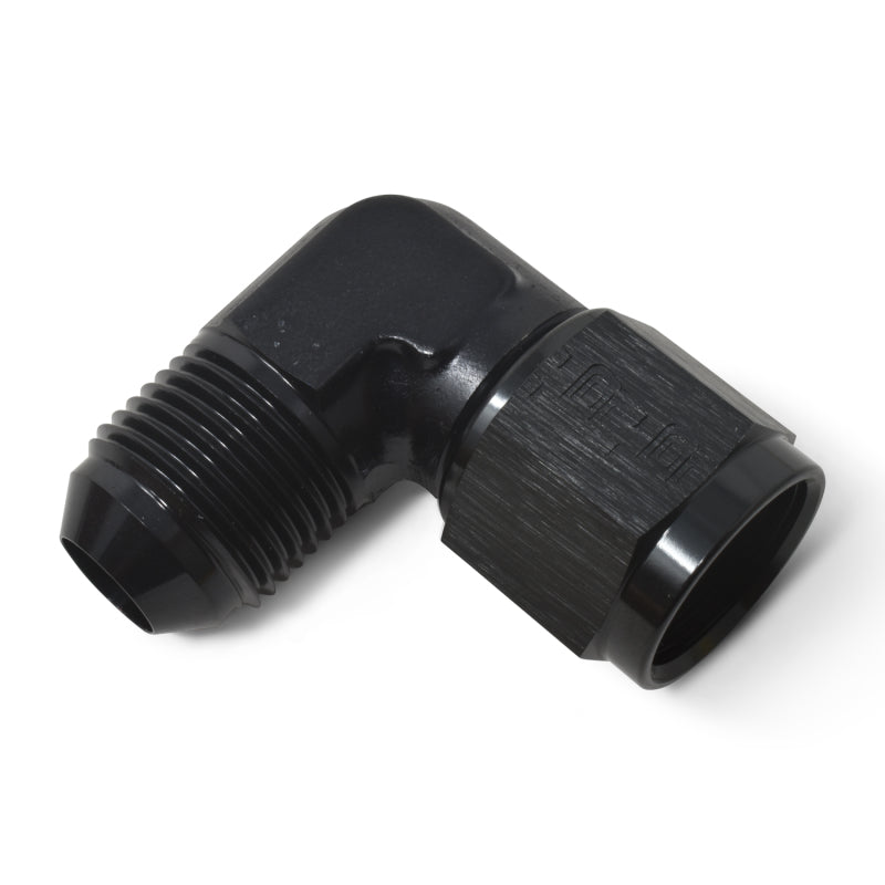 Russell Performance -6 AN 90 Degree Male AN to Female AN Fitting (Black)