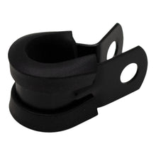 Load image into Gallery viewer, DeatschWerks Rubber Cushioned P-Clamp for 6AN Hose - 9.5mm Clamp Id - Anodized Matte Black