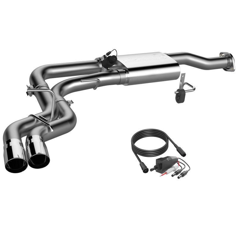 QTP 15-18 Ford F-150 CC/EC Standard Bed 304SS Screamer Cat-Back Exhaust w/3in Tips