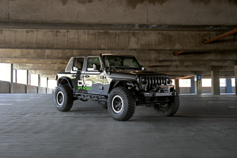 DV8 Offroad 07-23 Jeep Wrangler/Gladiator JT/JK/JL FS-25 Stubby Front Bumper w/Plated Bull Bar