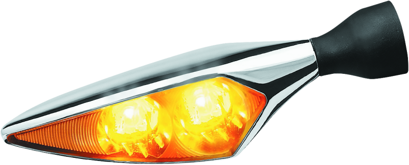 Kuryakyn Rhombus Amber Front Right/ Left Rear Chrome