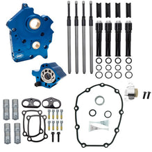 Load image into Gallery viewer, S&amp;S Cycle 2017+ M8 Oil Cooled Models Cam Chest Kit w/o Cam - Black Pushrod Tubes &amp; Chain Tensioner