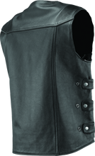 Load image into Gallery viewer, River Road Plains Leather Vest Black - Small