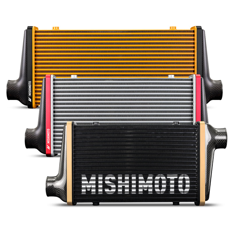 Mishimoto Universal Carbon Fiber Intercooler - Matte Tanks - 600mm Gold Core - S-Flow - R V-Band