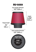 Load image into Gallery viewer, K&amp;N Universal Clamp-On Air Filter 3-15/16in FLG / 5-1/2in B / 4-1/2in T / 4-7/16in H