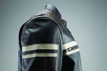 Load image into Gallery viewer, River Road Hoodlum Vintage Leather Jacket Black - Small