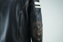 Load image into Gallery viewer, River Road Hoodlum Vintage Leather Jacket Black - Small