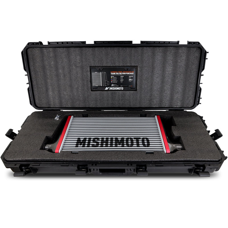 Mishimoto Universal Carbon Fiber Intercooler - Matte Tanks - 450mm Black Core - C-Flow - BK V-Band