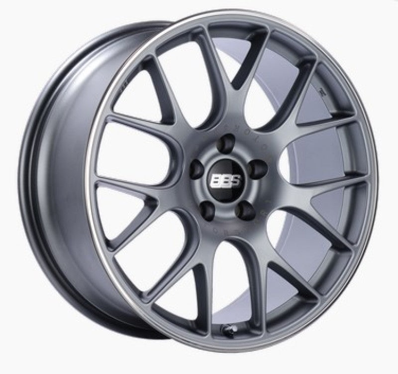 BBS CH-R 19x8 5x120 ET40 Satin Titanium Polished Rim Protector Wheel -82mm PFS/Clip Required