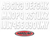 Hardline Boat Lettering Registration Kit 3 in. - 200 White solid