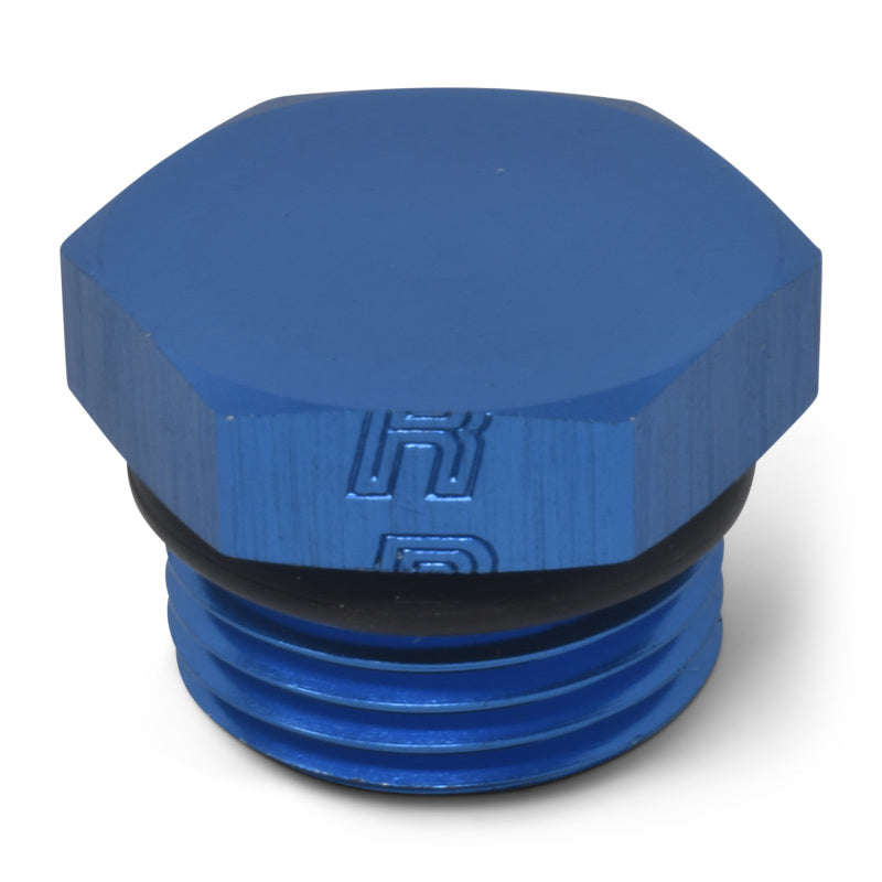 Russell Performance -6 AN Straight Thread Plug (Blue)