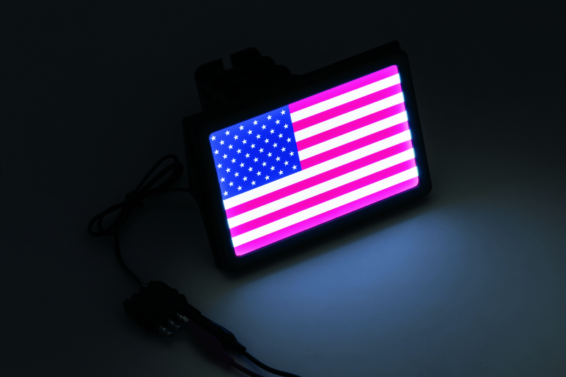 Kuryakyn Freedom Flag LED Hitch Cover Black