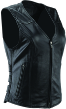 Load image into Gallery viewer, River Road Plains Leather Vest Black Womens - Small