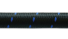 Load image into Gallery viewer, Vibrant -6 AN Two-Tone Black/Blue Nylon Braided Flex Hose (20 foot roll)