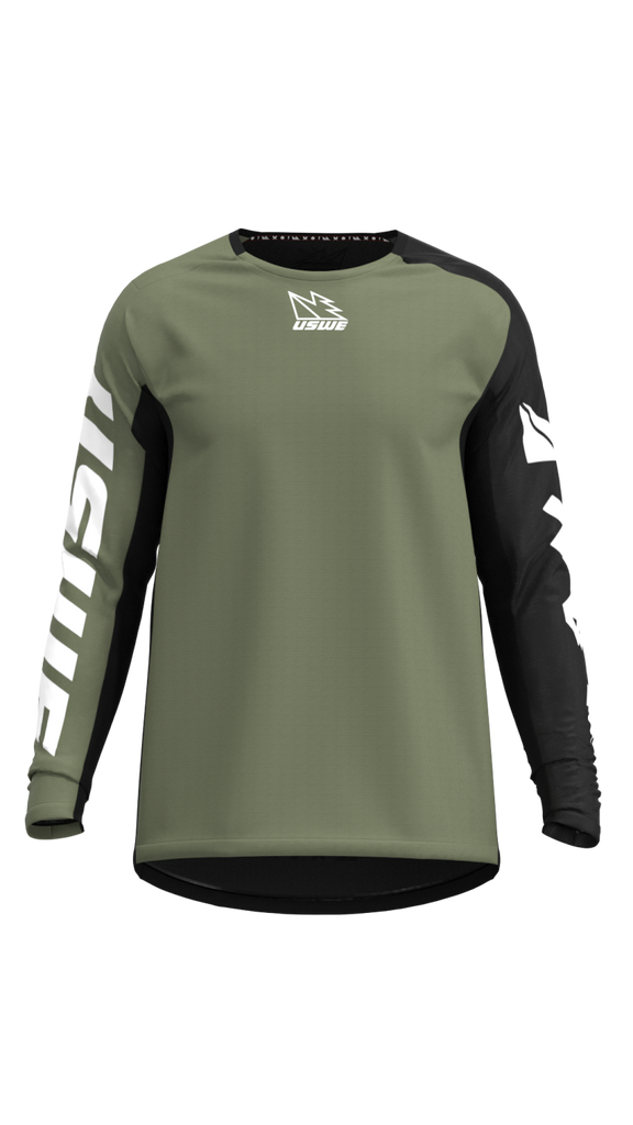 USWE Kalk Off-Road Jersey Olive Green - Large