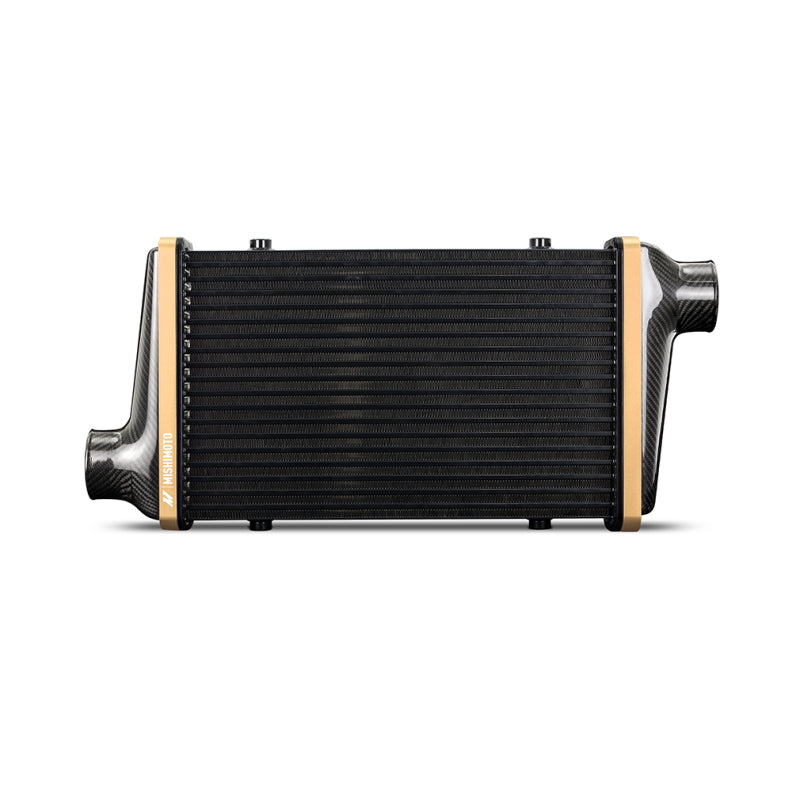 Mishimoto Universal Carbon Fiber Intercooler - Matte Tanks - 600mm Gold Core - C-Flow - DG V-Band