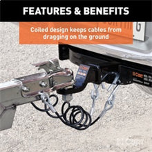 Load image into Gallery viewer, RockJock Curt Towing Safety Cable Kit 44 1/2in Long w/ 2 Snap Hooks 5000lbs 2-Pack