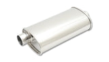 Vibrant StreetPower Oval Muffler 3.50in Inlet/Outlet (Offset-Center)