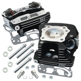 S&S Cycle 99-05 BT Super Stock 89cc Cylinder Head Kit - Black Wrinkle