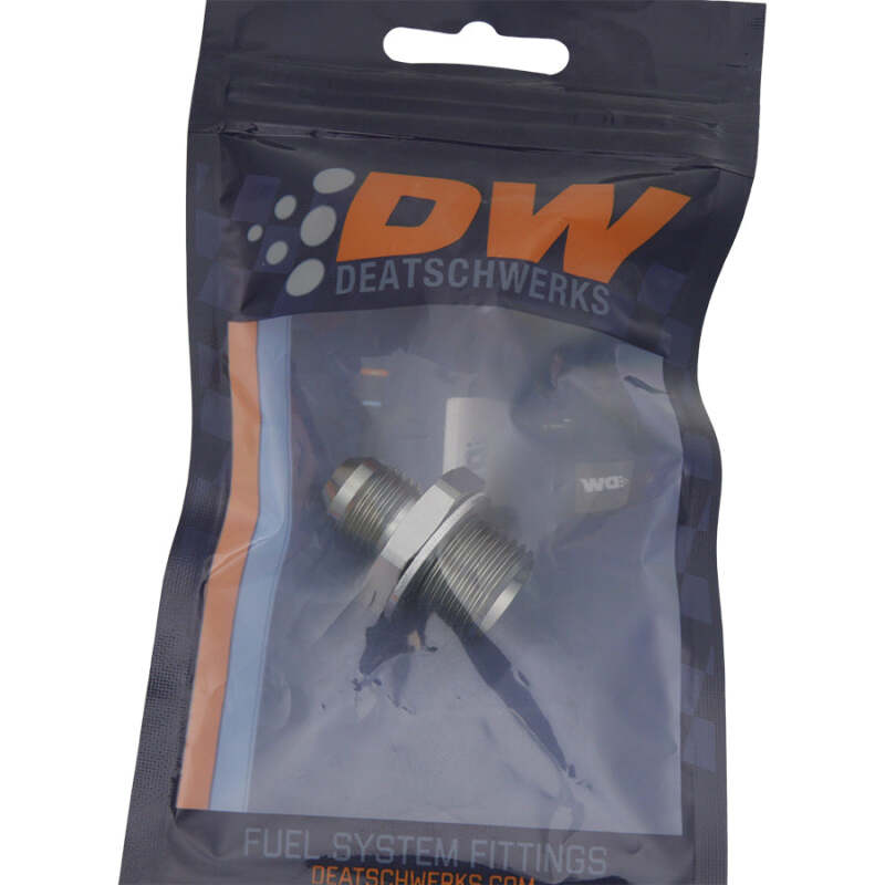 DeatschWerks 6AN Male Flare to M18 X 1.5 Male Metric Adapter (Incl Crush Washer) - Titanium