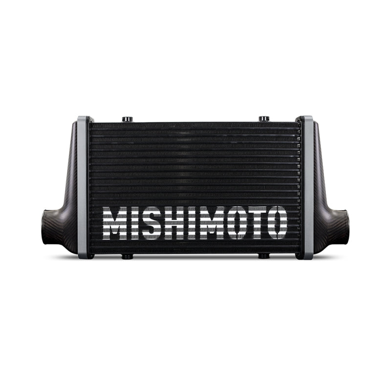 Mishimoto Universal Carbon Fiber Intercooler - Gloss Tanks - 525mm Gold Core - C-Flow - G V-Band